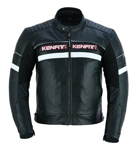 Motorcycle Leather Biker jacket Men Moto Waterproof Black motorbike Armoured