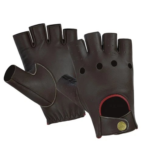 Driving gloves Brown Leather for Men's Women E bikers Fashion - Soft Sheepskin