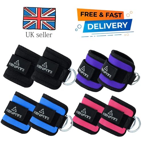 Ankle Straps for Cable Machines Gym leg weight grip attachment KENFIT